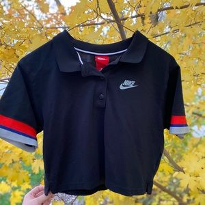 💕✨Nike crop top with collar, cute for tennis :)🧿